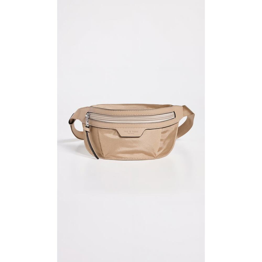 Rag & Bone Mini Commuter Fanny Pack Light Sand Silver Nylon Mini Bag‎
